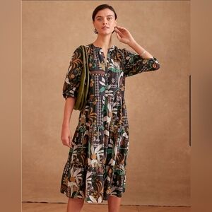 Velvet by Graham & Spencer Silk Blend Johanna Midi Dress Size Medium NWT $290